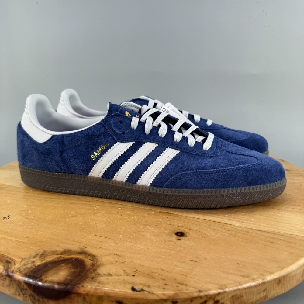 adidas Samba ADV Men's Size 14 Shoes Suede Dark Blue Grey Gum Sneakers NEW